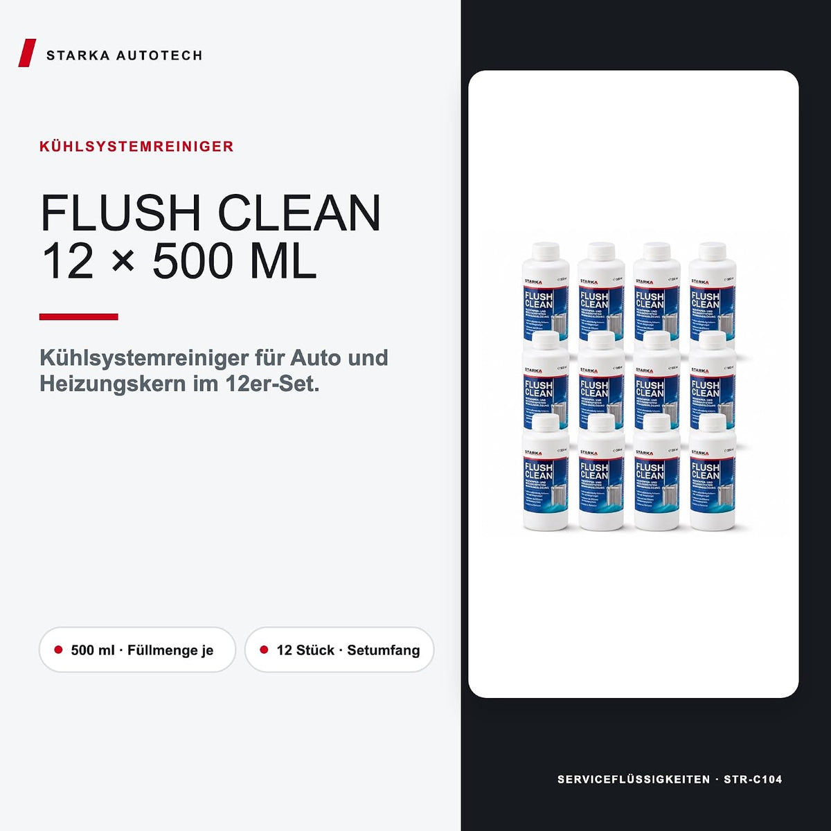 Auto Heizungskerneiniger Flush Clean 500ml 12 Stück