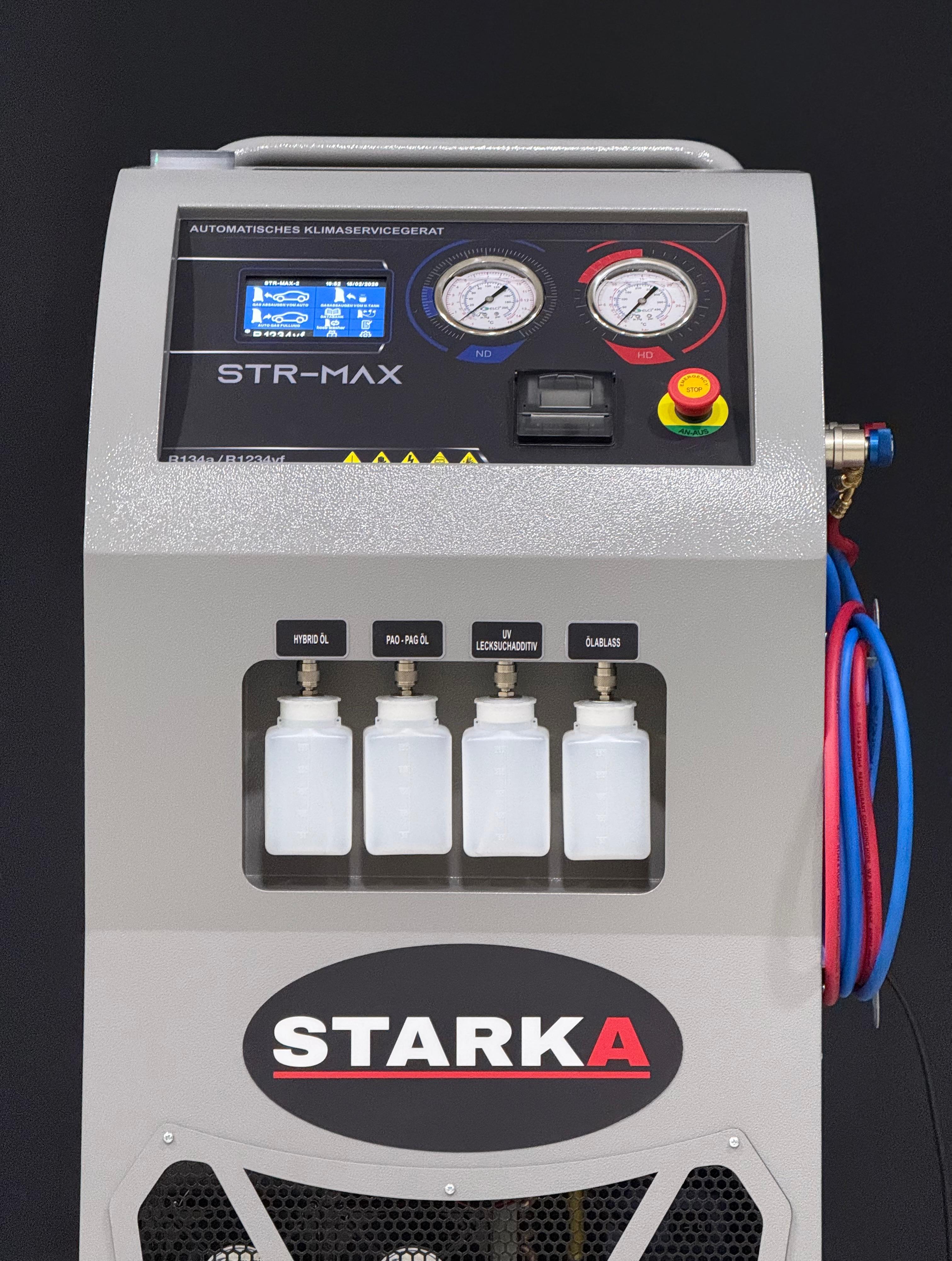 R134a Vollautomatisches Klimaservicegerät STR MAX – 25 kg Kältemitteltank