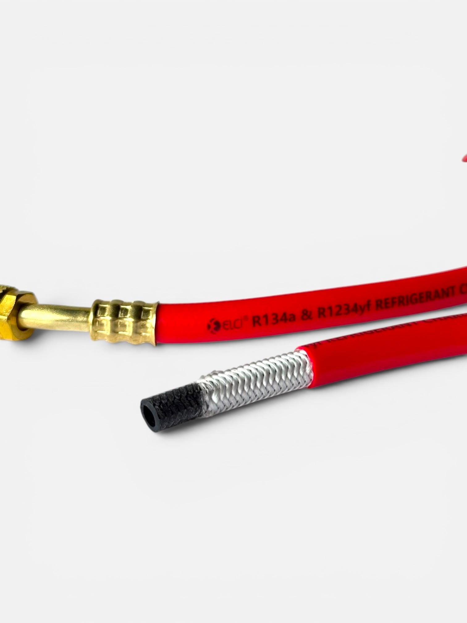 Klimaservice Schlauch 3 m Rot – Mit Teflondichtung