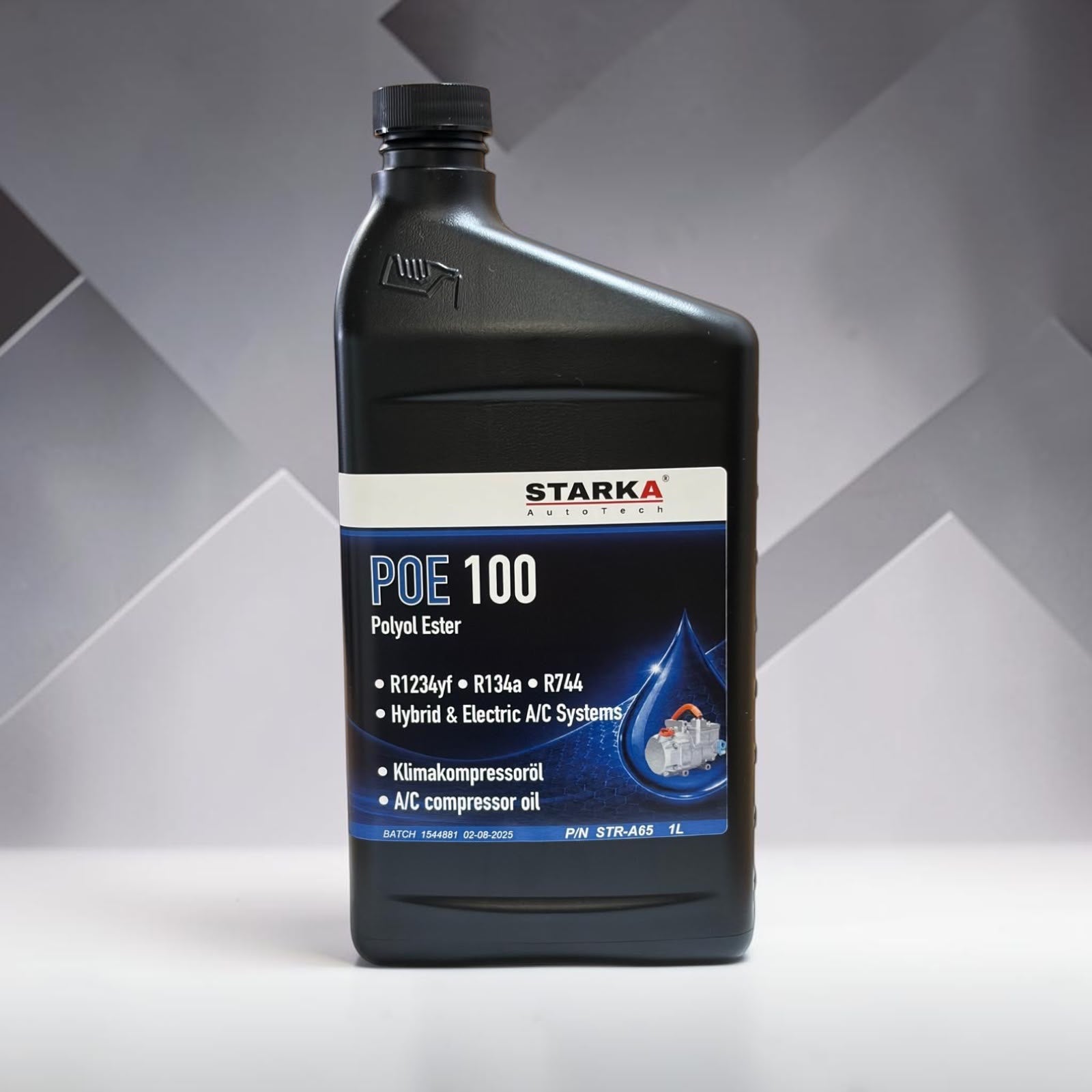 POE 100 Klimakompressoröl 1L – Polyol Ester (POE) – Für R1234yf, R134a & R744 – Hybrid- und Elektrofahrzeuge