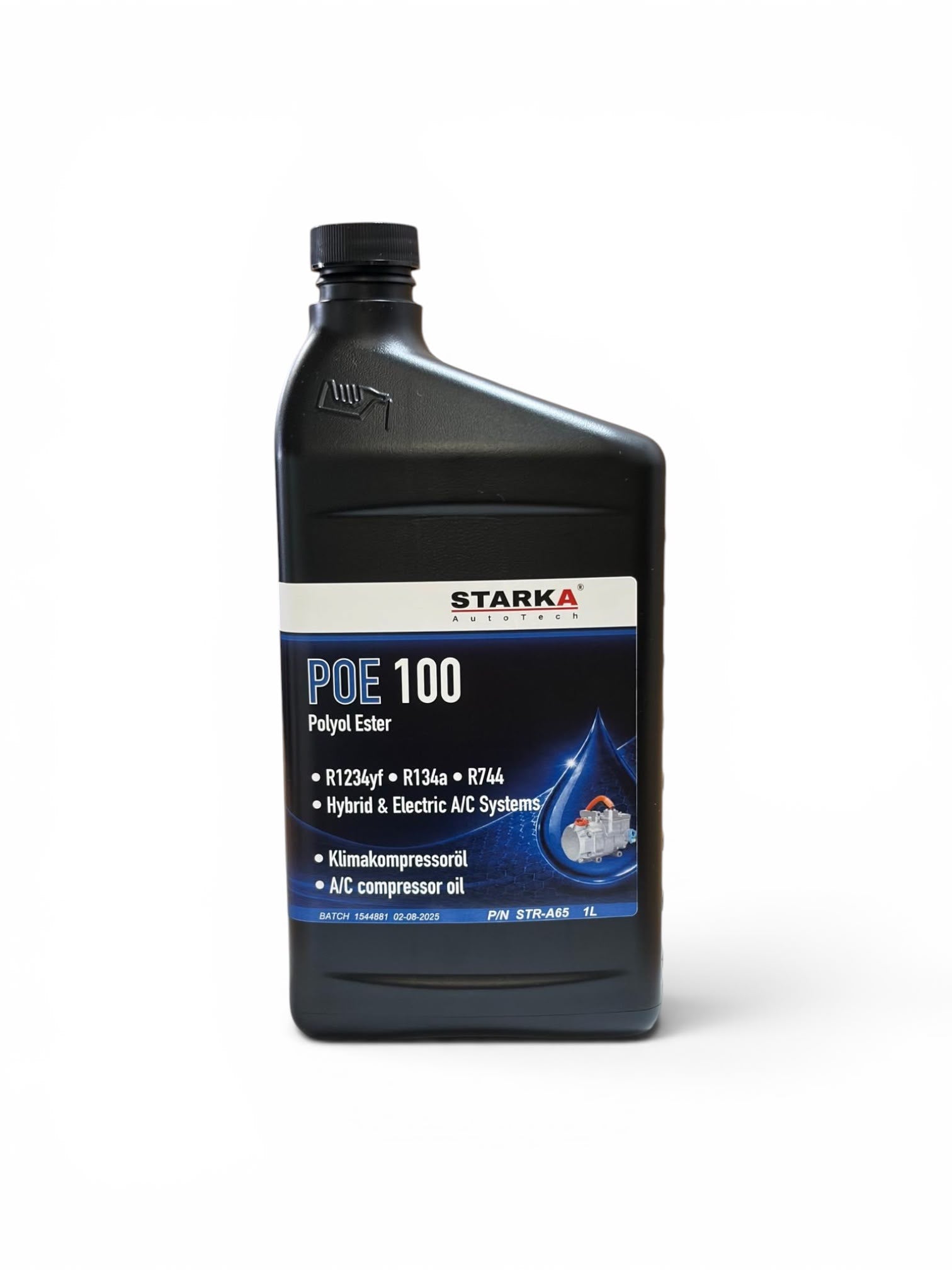 POE 100 Klimakompressoröl 1L – Polyol Ester (POE) – Für R1234yf, R134a & R744 – Hybrid- und Elektrofahrzeuge