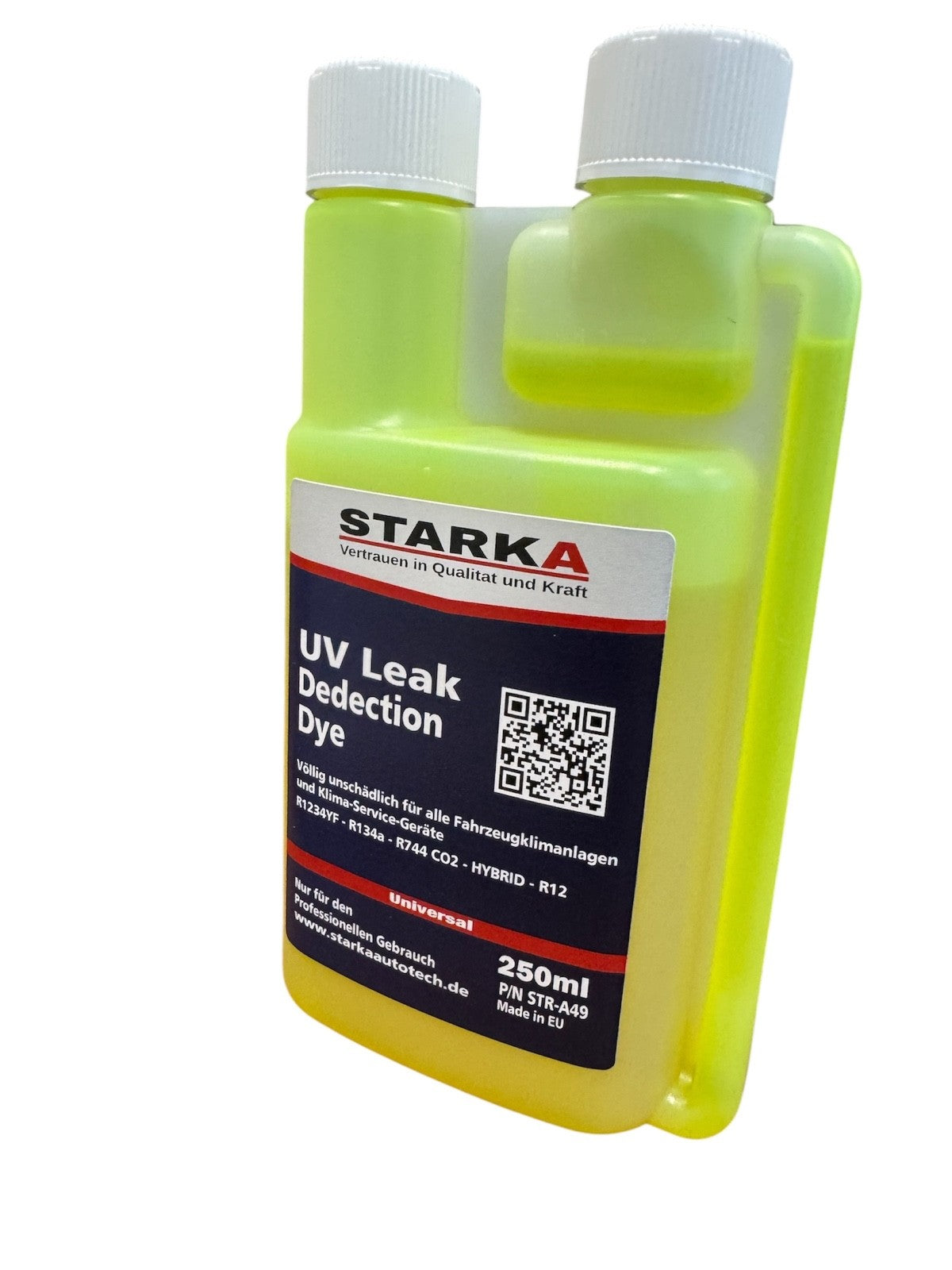 UV-Kontrastmittel Lecksuchmittel 250 ml für R134a / R1234yf – Fluoreszierendes Additiv für Klimaanlagen