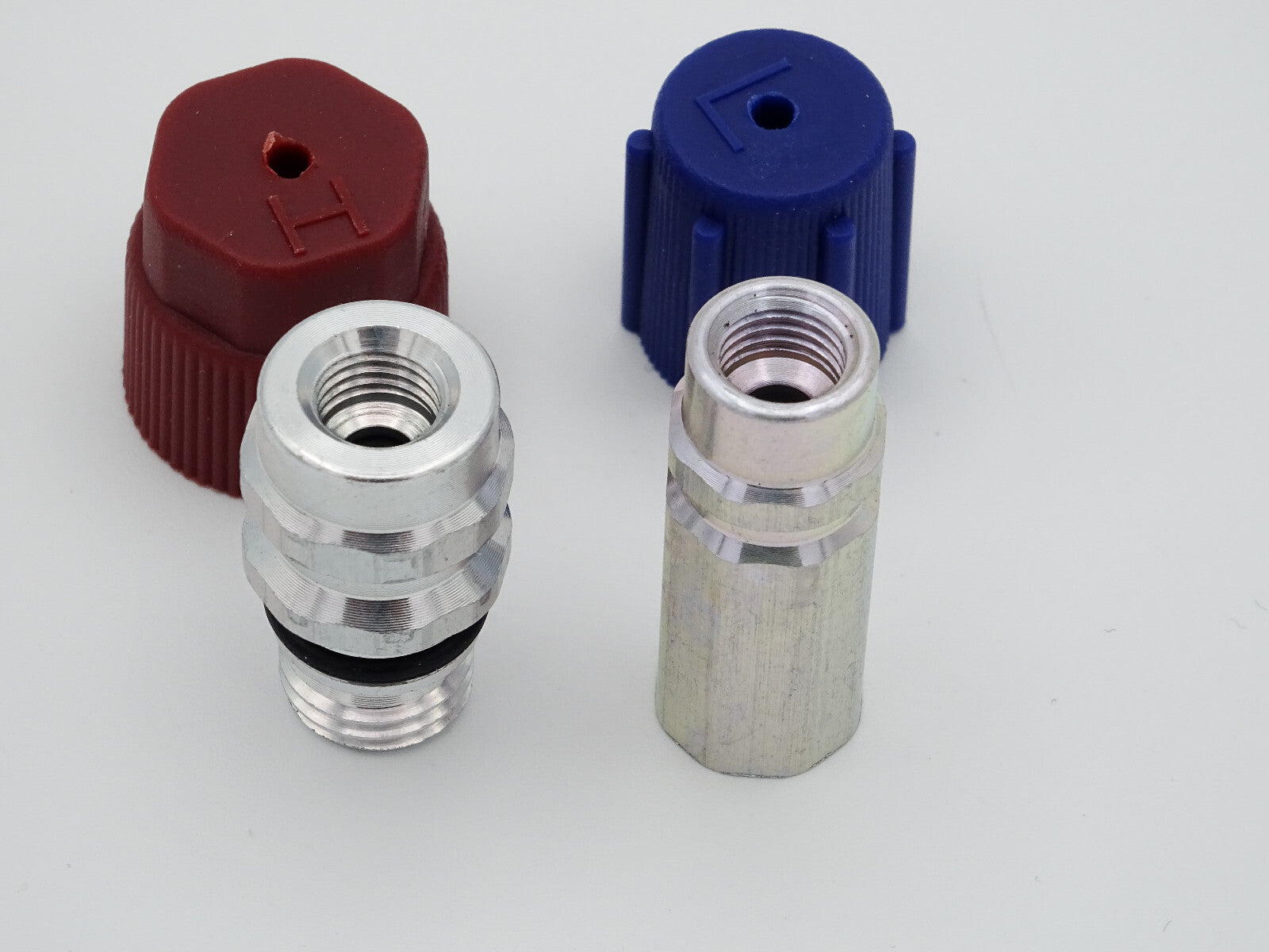R134a Airconditioning Adapterset (HD + ND) – Hoge- & Lagedruk Snelkoppeling voor Auto's